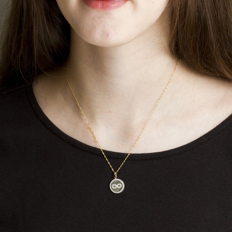 Zawieszka ze złota nieskończoność