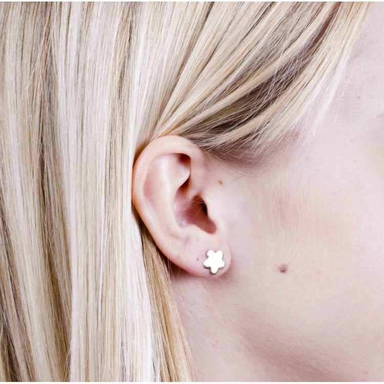 Kolczyki ze złota kwiat