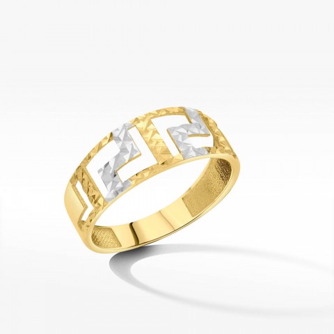 Pierścionek ze złota wzór grecki