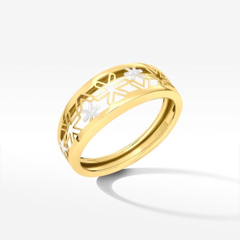 Pierścionek ze złota z kwiatkami