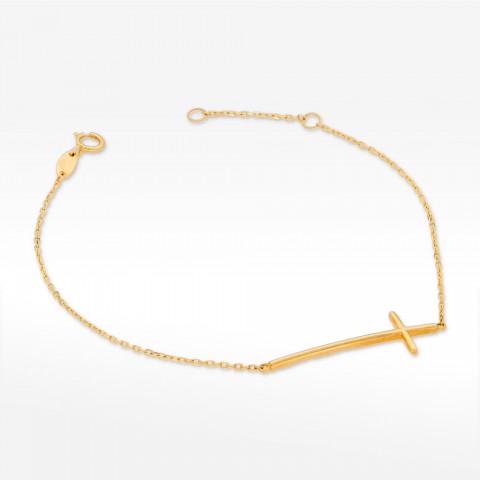 Bransoletka ze złota krzyżyk