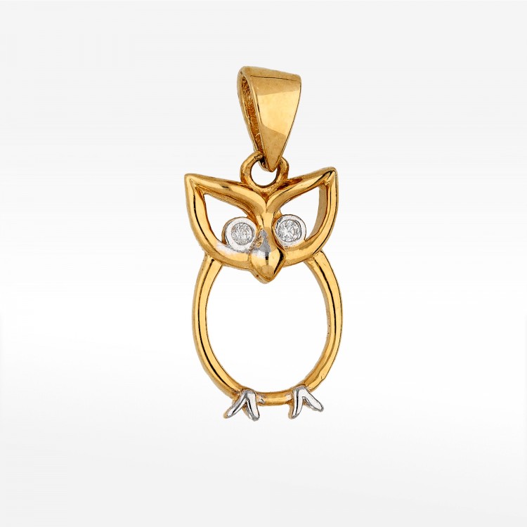 Zawieszka ze złota sowa