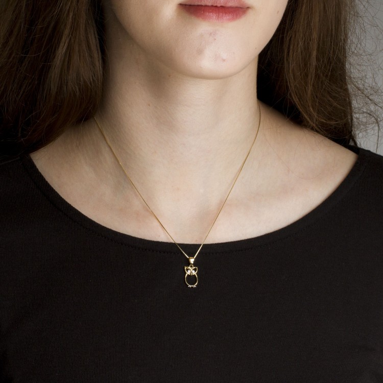 Zawieszka ze złota sowa