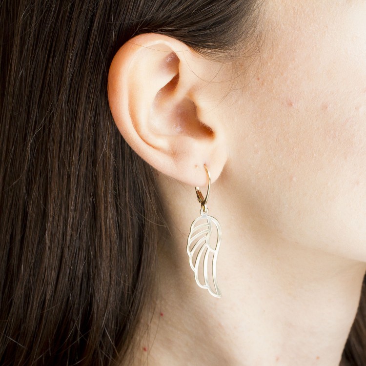 Kolczyki ze złota skrzydła