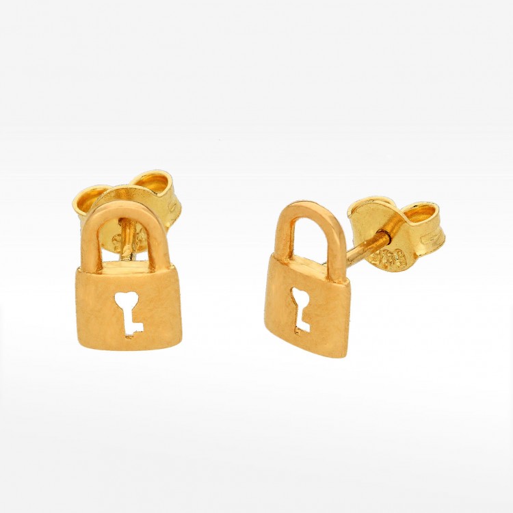 Kolczyki ze złota kłódki