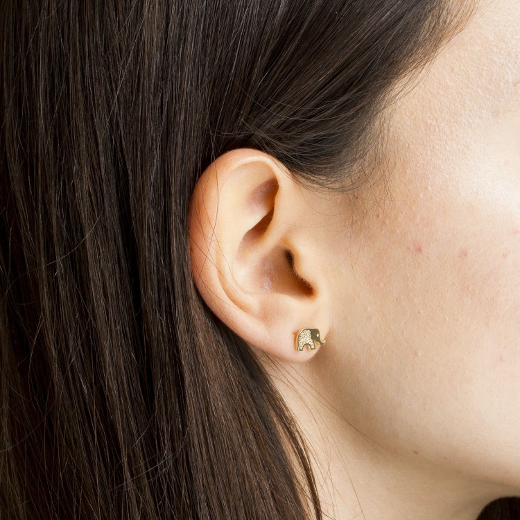 Kolczyki ze złota słonie