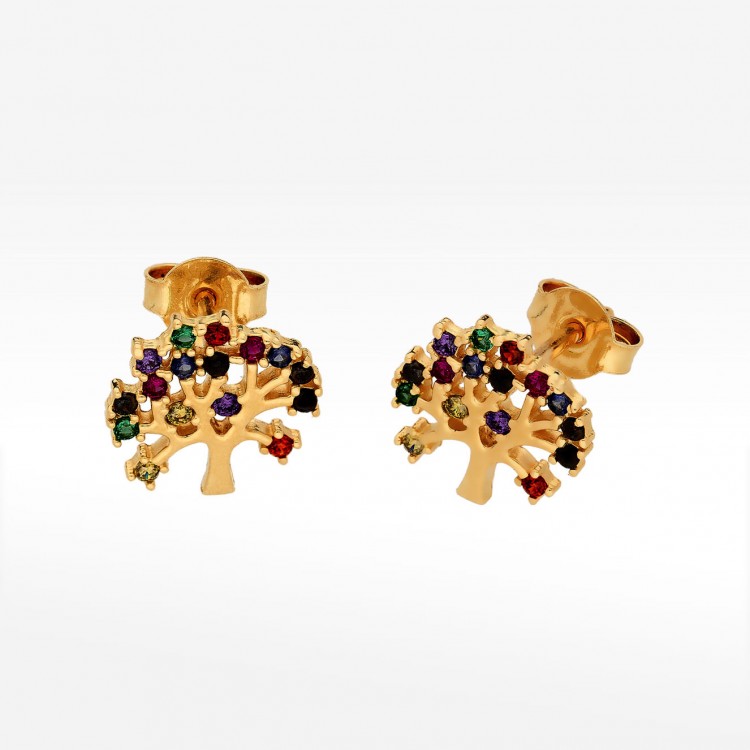 Kolczyki ze złota drzewko szczęścia