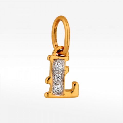 Zawieszka ze złota litera Ł