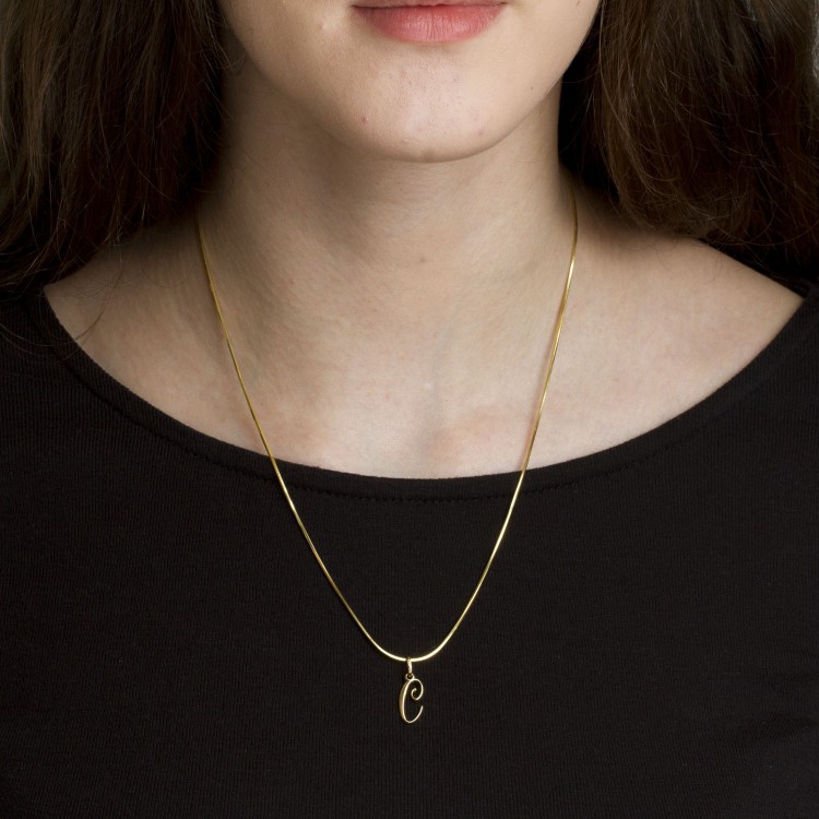 Zawieszka ze złota litera C