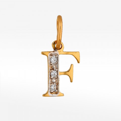 Zawieszka ze złota litera F