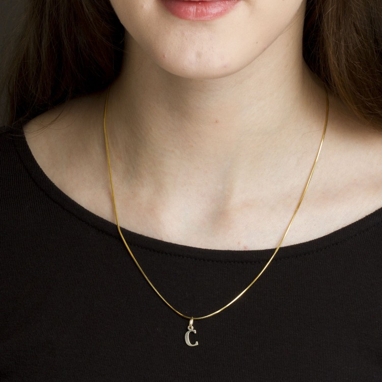 Zawieszka ze złota litera C