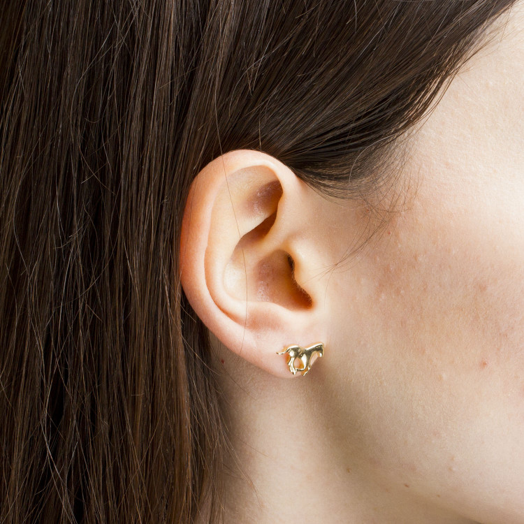 Kolczyki ze złota koń