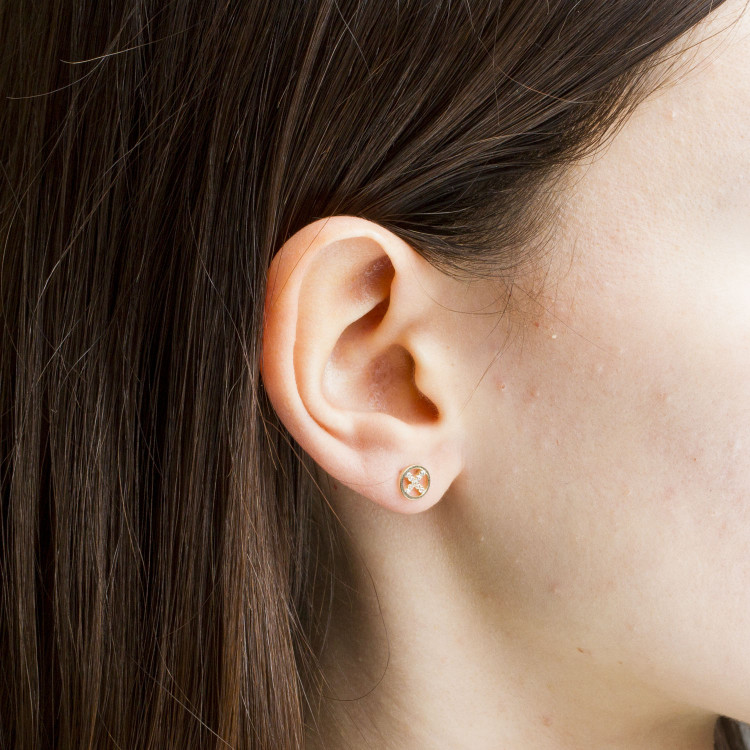 Kolczyki ze złota z cyrkoniami