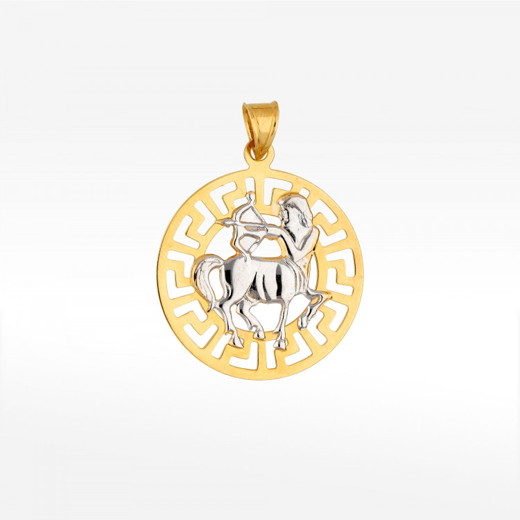 Zawieszka ze złota znak zodiaku strzelec