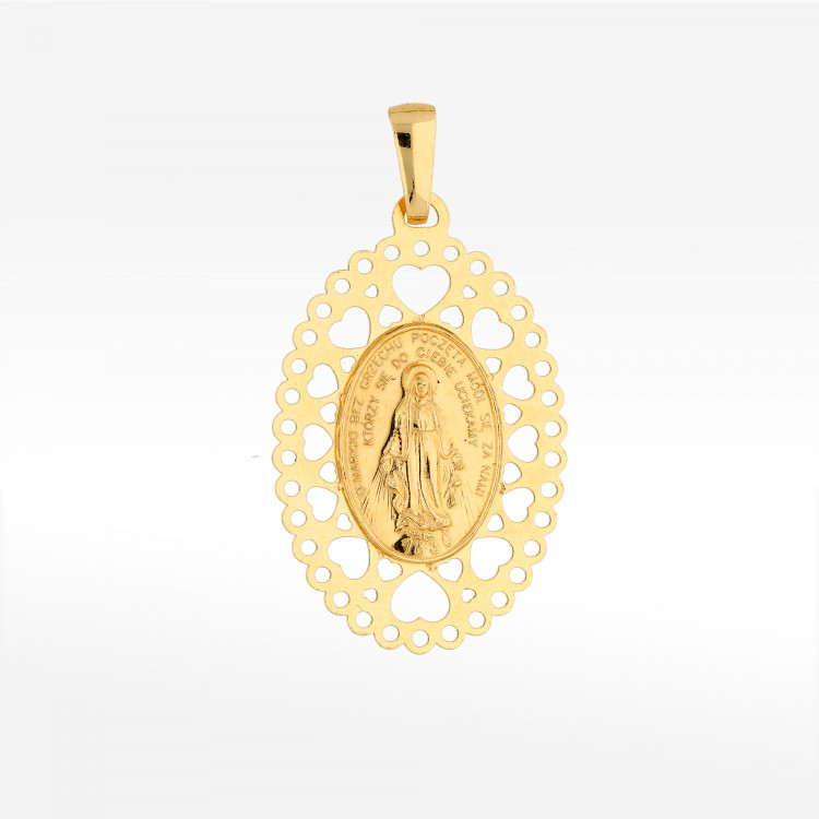 Zawieszka ze złota medalik