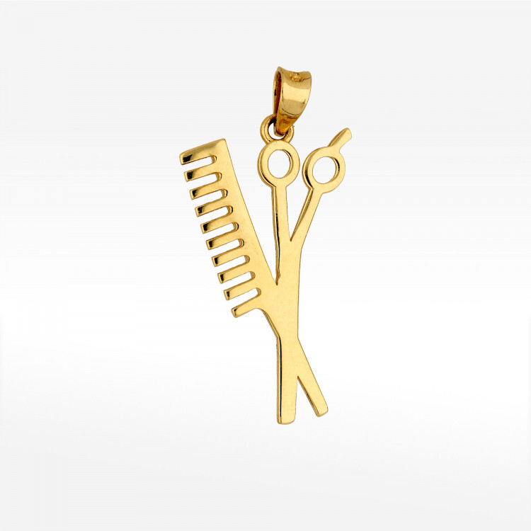 Zawieszka ze złota fryzjerstwo