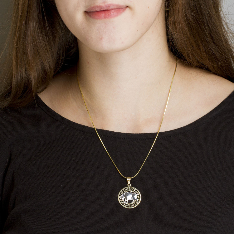 Zawieszka ze złota znak zodiaku byk