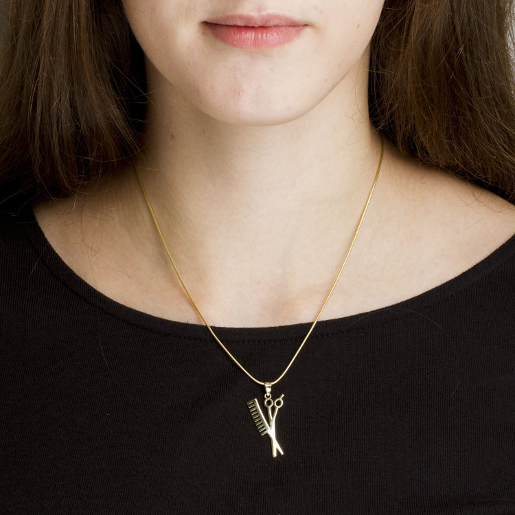 Zawieszka ze złota fryzjerstwo