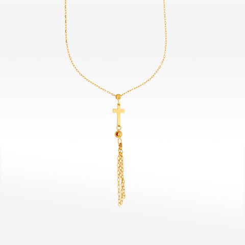 Naszyjnik ze złota z krzyżykiem 45cm