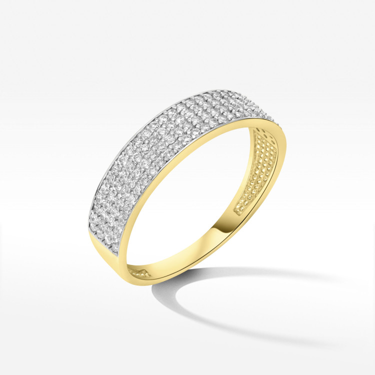 Pierścionek ze złota z cyrkoniami