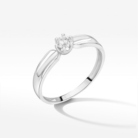 Pierścionek ze złota z cyrkonią