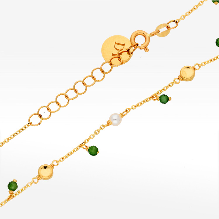 Dall'acqua Naszyjnik ze złota szmaragd 42-45cm