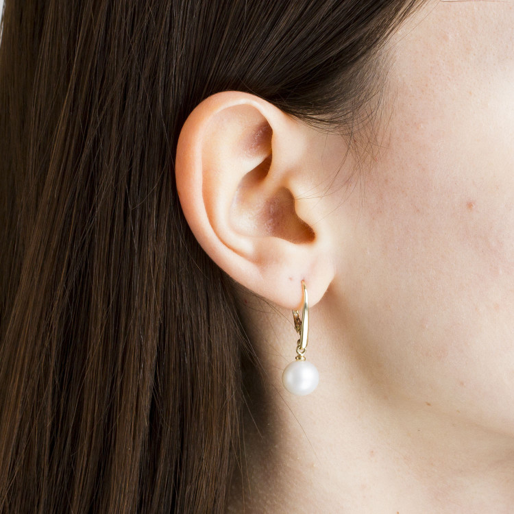 Dall'acqua Kolczyki ze złota z perłą