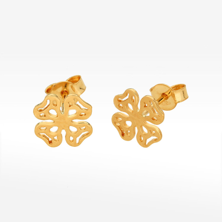Kolczyki ze złota kwiatki