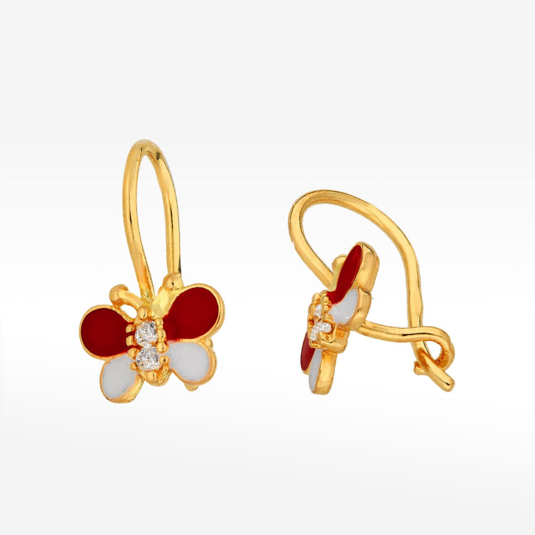 Kolczyki ze złota motylki