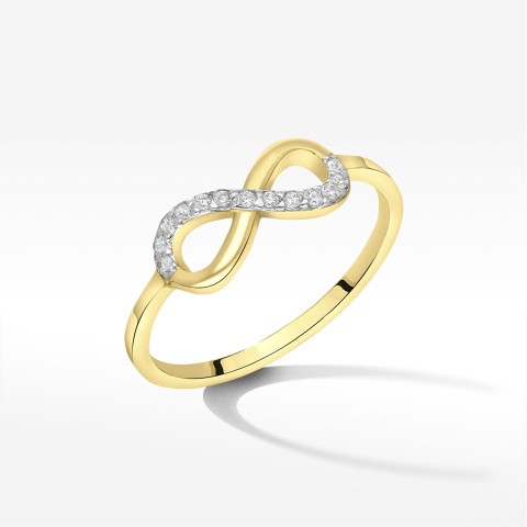 Pierścionek ze złota z cyrkoniami