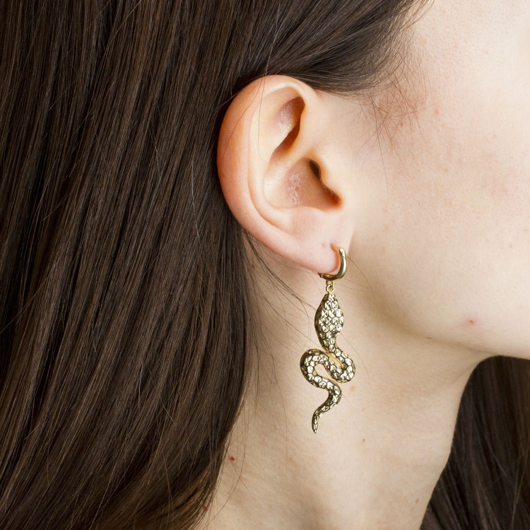 Kolczyki ze złota wąż