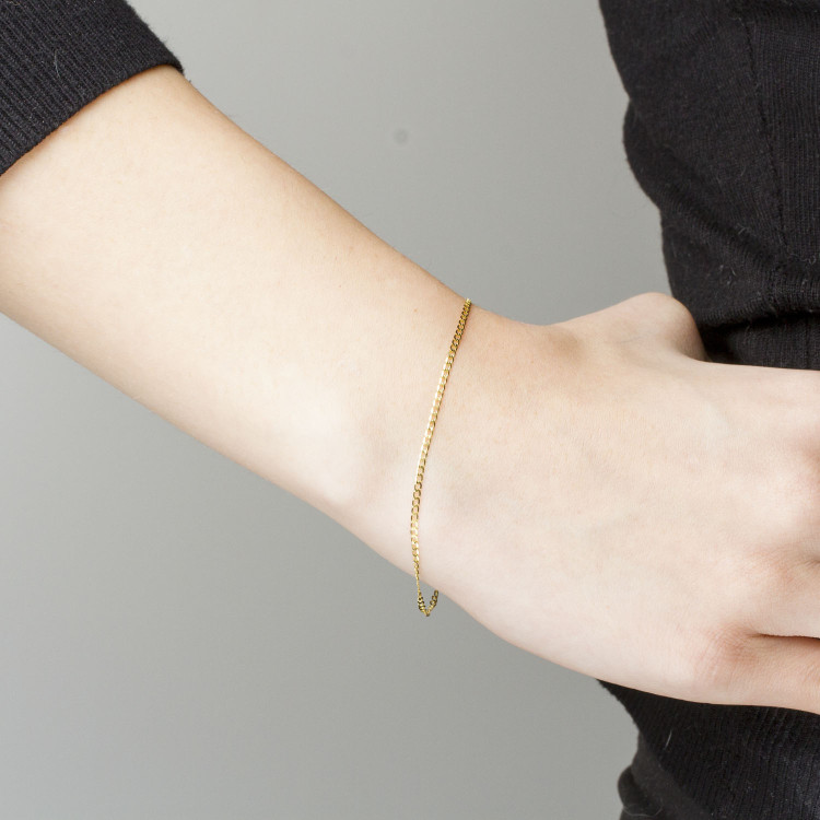 Bransoletka ze złota pełna