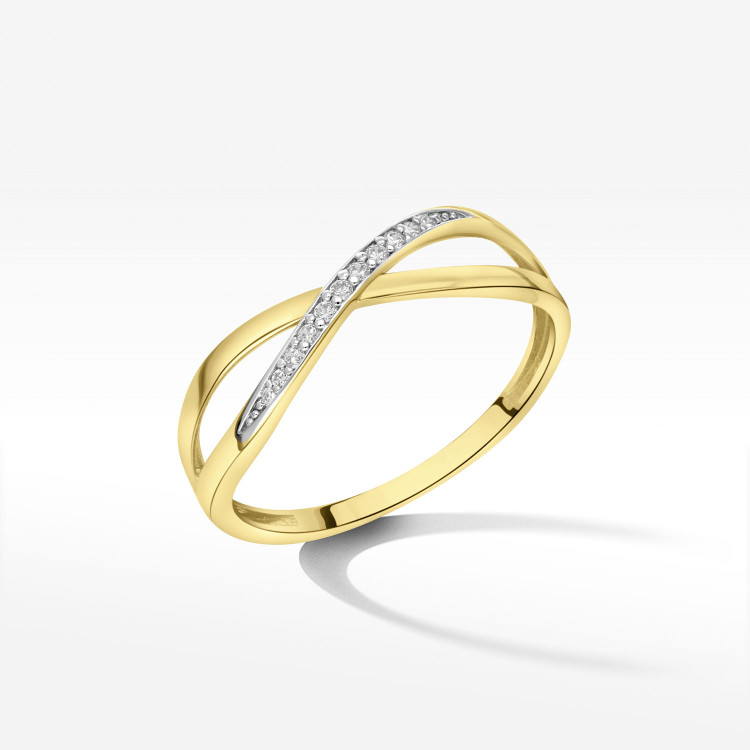 Pieścionek ze złota nieskończoność