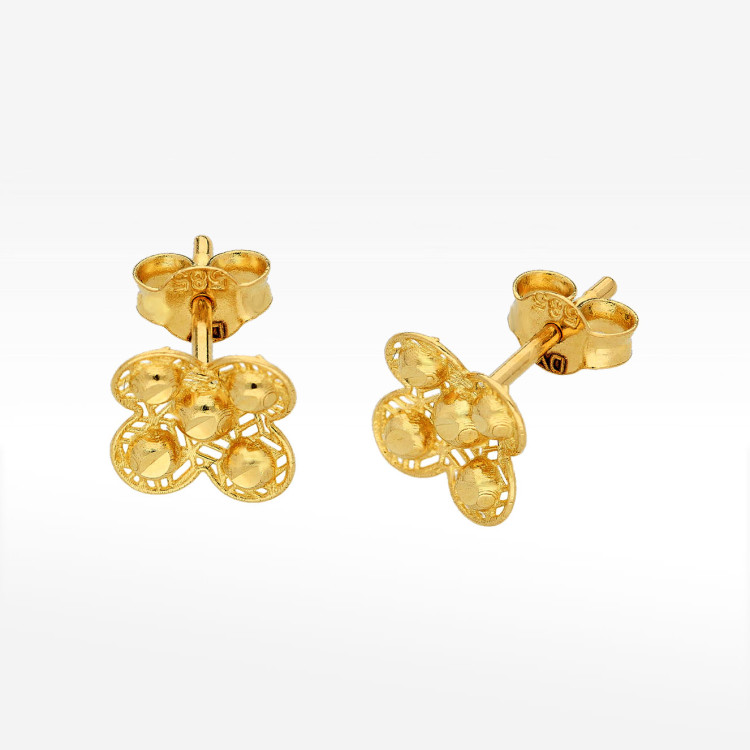 Kolczyki ze złota kwiatki