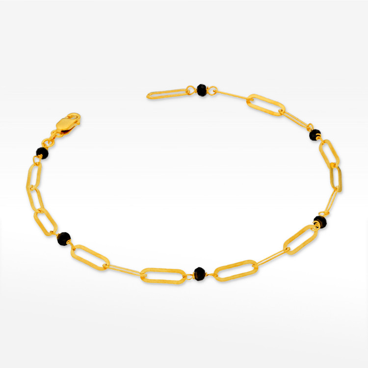 Bransoletka ze złota z hematytami