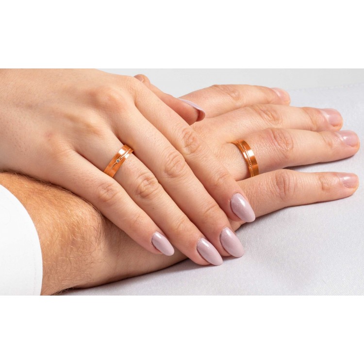 Obrączki ślubne z różowego złota 5mm półokrągłe