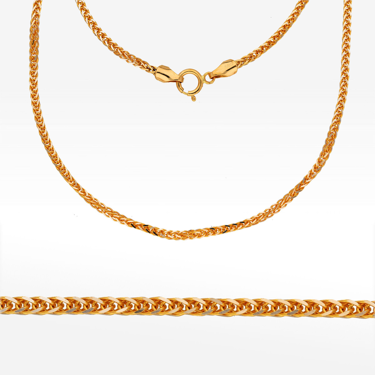 Łańcuszek ze złota lisi ogon pełny