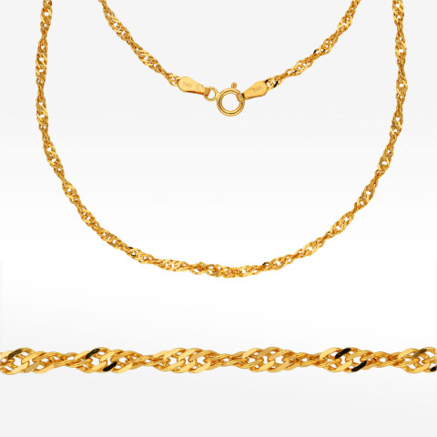 Łańcuszek ze złota singapur pełny