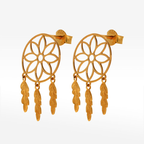 Kolczyki ze złota łapacz snów