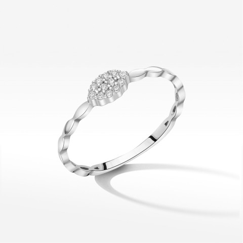 Pierścionek ze złota z cyrkoniami