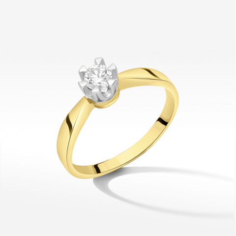 Pierścionek ze złota z cyrkonią