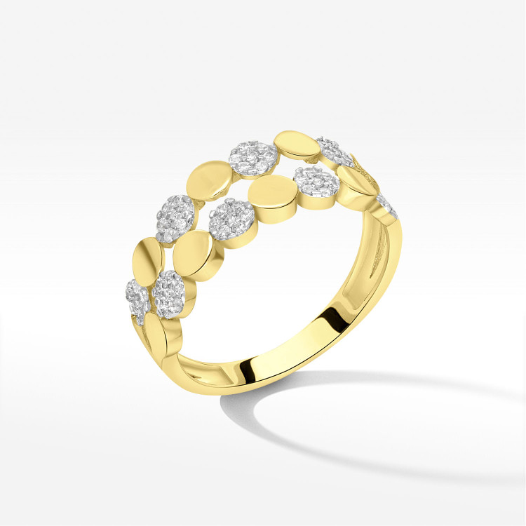 Pierścionek ze złota z cyrkoniami