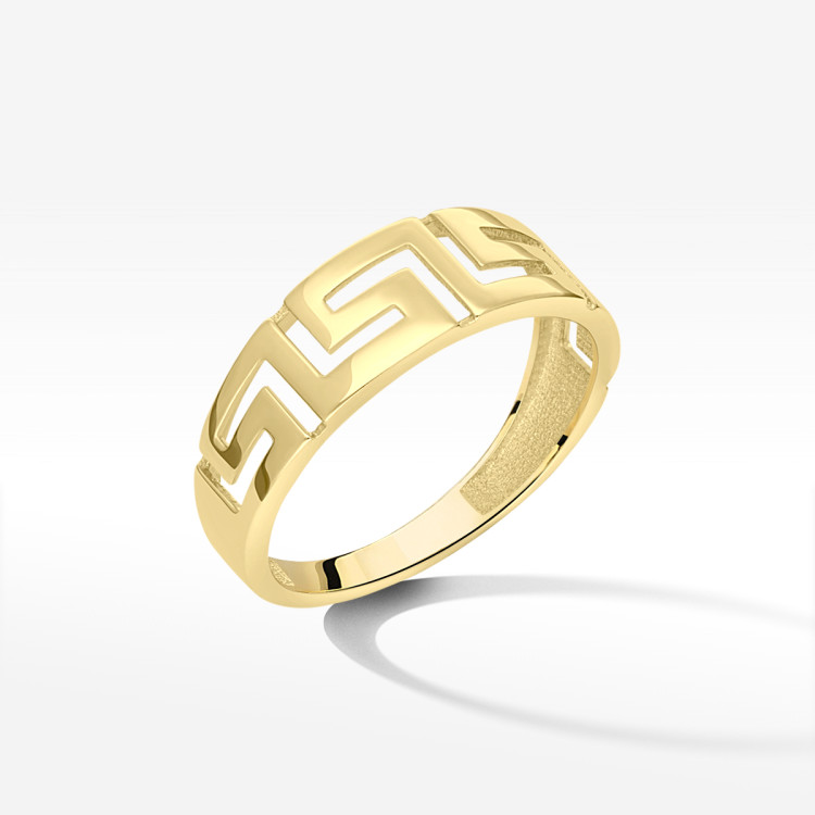 Pierścionek ze złota wzór grecki