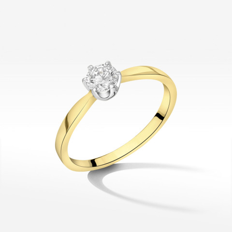 Pierścionek ze złota z cyrkonią