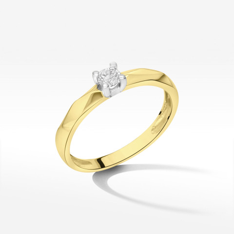 Pierścionek ze złota z cyrkonią