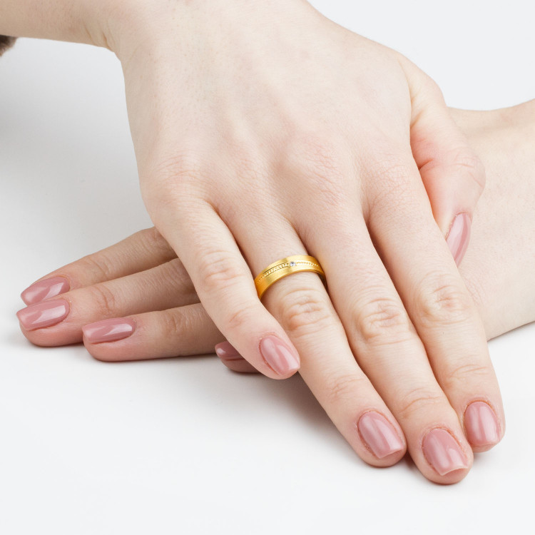 Obrączki ślubne z białego złota 5mm płaskie