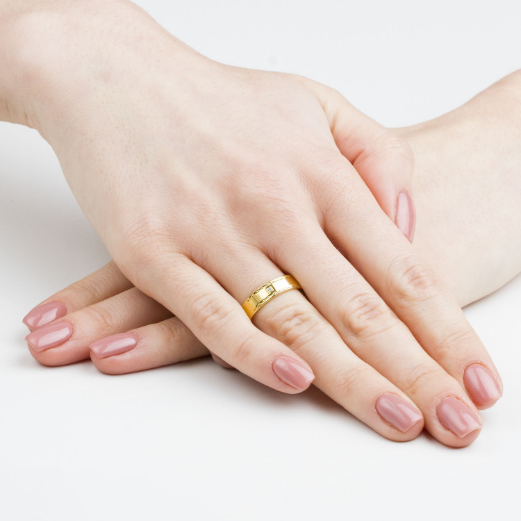 Obrączki ślubne z żółtego złota 5mm płaskie