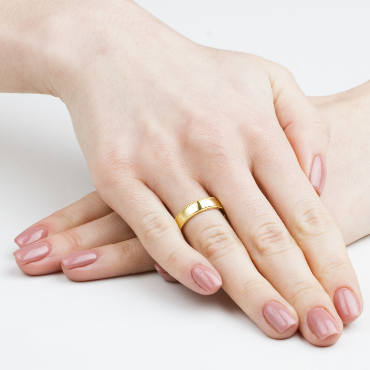 Obrączki ślubne z żółtego złota 4.5mm półokrągłe