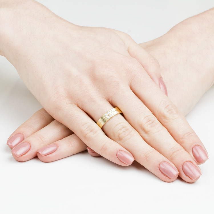 Obrączki ślubne z białego złota 5mm płaskie