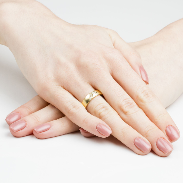 Obrączki ślubne z żółtego złota 5mm półokrągłe